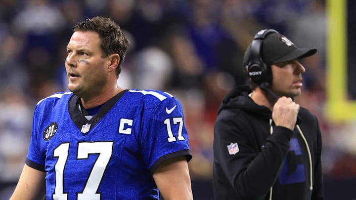 Philip Rivers and Shane Steichen of the Indianapolis Colts