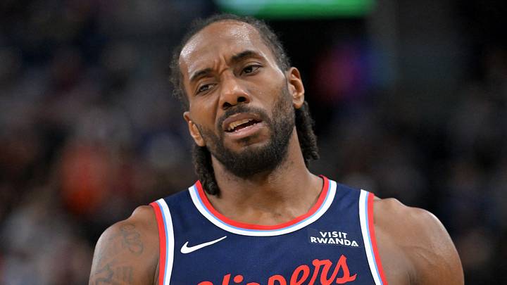 Apr 8, 2026; Inglewood, California, USA; Los Angeles Clippers forward Kawhi Leonard (2) reacts after a missed basket in the second half against the Oklahoma City Thunder at Intuit Dome. Mandatory Credit: Jayne Kamin-Oncea-Imagn Images Apr 8, 2026; Inglewood, California, USA; Los Angeles Clippers forward Kawhi Leonard (2) reacts after a missed basket in the second half against the Oklahoma City Thunder at Intuit Dome. Mandatory Credit: Jayne Kamin-Oncea-Imagn Images