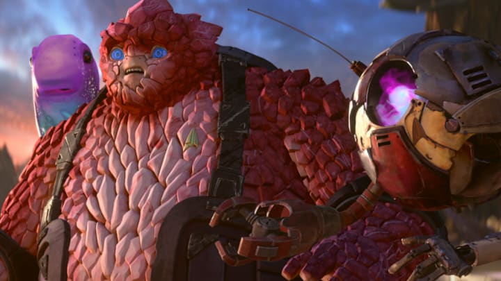 “Terror Firma” --EP#105 -- Rylee Alazraqui as Rok-Tahk and Angus Imrie as Zero in Star Trek: Prodigy streaming on PARAMOUNT+. Photo: Nickelodeon/Paramount+ ©2021 VIACOM INTERNATIONAL. All Rights Reserved.