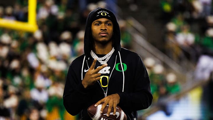 Oregon Ducks wide receiver Dakorien Moore has missed the last two games with injury Oregon Ducks wide receiver Dakorien Moore has missed the last two games with injury