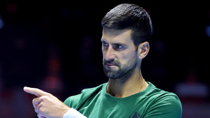 Novak Djokovic lost to Jannik Sinner in the semifinals of the Six Kings Slam.
