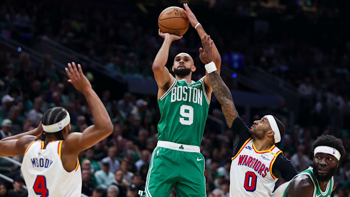 Boston Celtics, Golden State Warriors, Derrick White, NBA Trade Rumors, Jonathan Kuminga, Brandin Podziemski, Kevon Looney