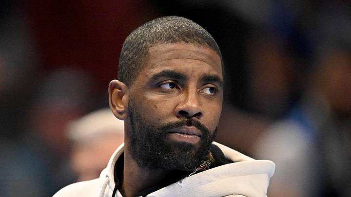 Dallas Mavericks guard Kyrie Irving looks on during the second half against the LA Clippers. Dallas Mavericks guard Kyrie Irving looks on during the second half against the LA Clippers.