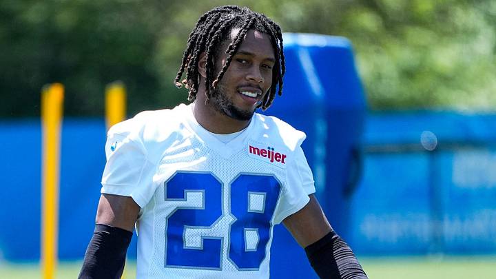 Detroit Lions cornerback Keith Abney II (28) during OTAs
