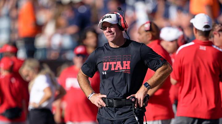 Utah Utes head coach Morgan Scalley. Utah Utes head coach Morgan Scalley.