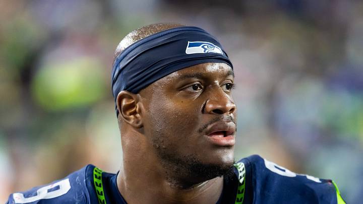 Seattle Seahawks running back Kenneth Walker III during Super Bowl LX