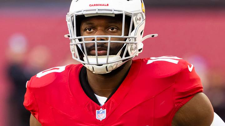 Dec 7, 2025; Glendale, Arizona, USA; Arizona Cardinals linebacker Josh Sweat (10) against the Los Angeles Rams at State Farm Stadium. Mandatory Credit: Mark J. Rebilas-Imagn Images Dec 7, 2025; Glendale, Arizona, USA; Arizona Cardinals linebacker Josh Sweat (10) against the Los Angeles Rams at State Farm Stadium. Mandatory Credit: Mark J. Rebilas-Imagn Images
