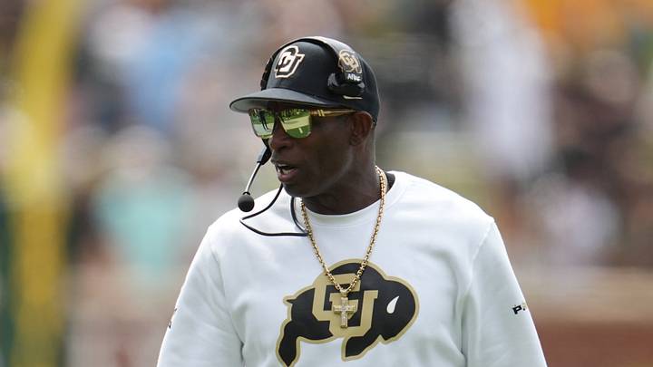 Sep 26, 2026; Waco, Texas, USA; Colorado Buffaloes head coach Deion Sanders looks on during the second half against the Baylor Bears at McLane Stadium. Sep 26, 2026; Waco, Texas, USA; Colorado Buffaloes head coach Deion Sanders looks on during the second half against the Baylor Bears at McLane Stadium.