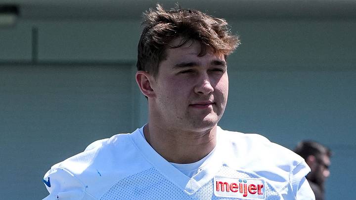 Detroit Lions linebacker Jimmy Rolder (41) during OTAs at Meijer Performance Center in Allen Park on Friday, May 29, 2026.