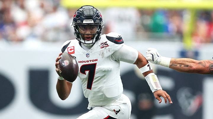 Texans quarterback C.J. Stroud passed for 274 yards and two touchdowns but he also fumbled twice, losing both to the Bills on Sunday