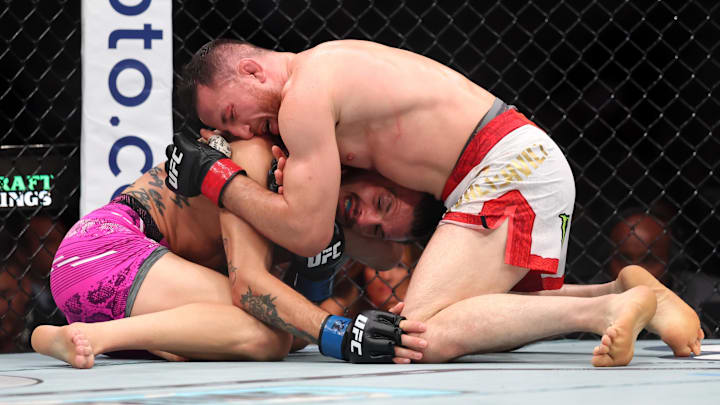 Dvalishvili scored his second-ever submission against O'Malley in June 2025. Dvalishvili scored his second-ever submission against O'Malley in June 2025.