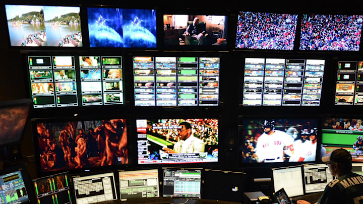 NFL Sunday Ticket control room. NFL Sunday Ticket control room.
