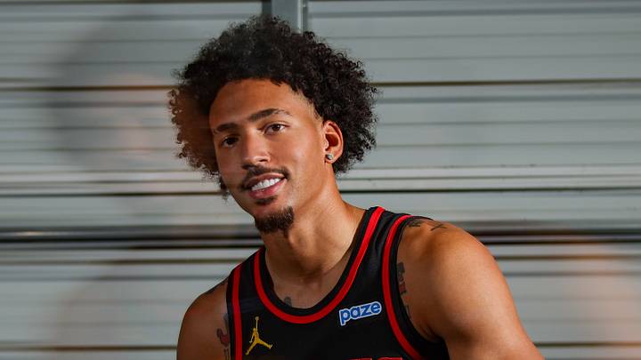 Atlanta Hawks forward Jalen Wilson (22) poses for a photo at media day on September 28, 2026. Atlanta Hawks forward Jalen Wilson (22) poses for a photo at media day on September 28, 2026.