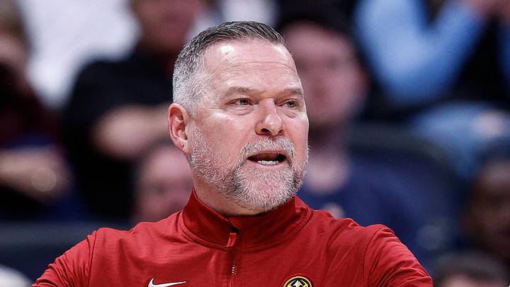 Mar 24, 2025; Denver, Colorado, USA; Denver Nuggets head coach Michael Malone gestures in the third quarter against the Chicago Bulls at Ball Arena. Mandatory Credit: Isaiah J. Downing-Imagn Images