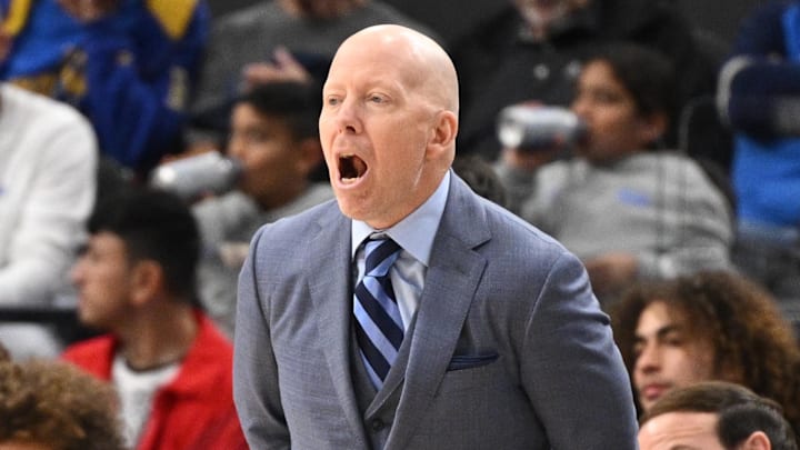 Dec 28, 2024; Inglewood, California, USA; UCLA Bruins head coach Mick Cronin calls out from the sidelines during the second half against the Gonzaga Bulldogs at Intuit Dome. Mandatory Credit: Robert Hanashiro-Imagn Images