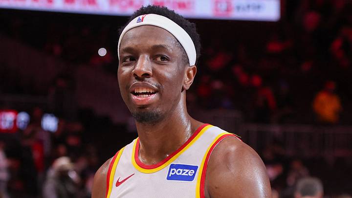 Atlanta Hawks center Onyeka Okongwu (17) after a victory over the Phoenix Suns at State Farm Arena on January 23, 2026. Atlanta Hawks center Onyeka Okongwu (17) after a victory over the Phoenix Suns at State Farm Arena on January 23, 2026.