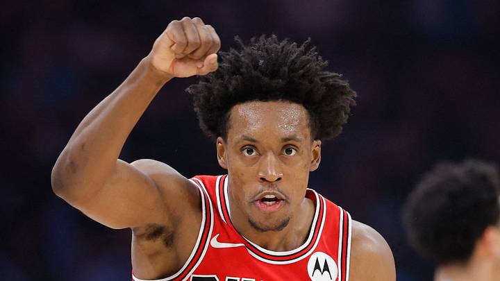 Mar 27, 2026; Oklahoma City, Oklahoma, USA; Chicago Bulls guard Collin Sexton (2) gestures after scoring against the Oklahoma City Thunder during the first quarter at Paycom Center. Mandatory Credit: Alonzo Adams-Imagn Images Mar 27, 2026; Oklahoma City, Oklahoma, USA; Chicago Bulls guard Collin Sexton (2) gestures after scoring against the Oklahoma City Thunder during the first quarter at Paycom Center. Mandatory Credit: Alonzo Adams-Imagn Images