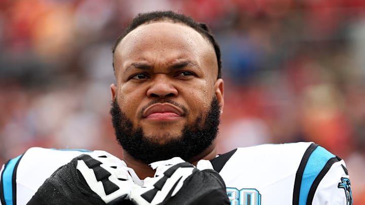 Carolina Panthers offensive lineman Robert Hunt