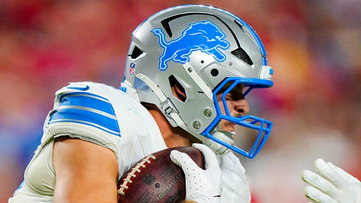 Detroit Lions tight end Sam Laporta (87). Detroit Lions tight end Sam Laporta (87).