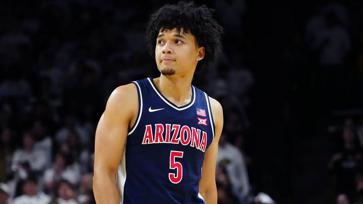 Mar 7, 2026; Boulder, Colorado, USA; Arizona Wildcats guard Brayden Burries (5) during the second half against the Colorado Buffaloes at the CU Events Center. Mandatory Credit: Ron Chenoy-Imagn Images Mar 7, 2026; Boulder, Colorado, USA; Arizona Wildcats guard Brayden Burries (5) during the second half against the Colorado Buffaloes at the CU Events Center. Mandatory Credit: Ron Chenoy-Imagn Images