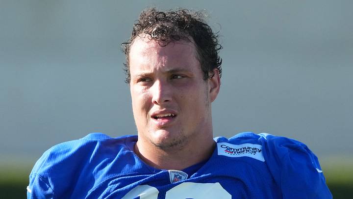 Los Angeles Rams lineman Dylan McMahon. Los Angeles Rams lineman Dylan McMahon.