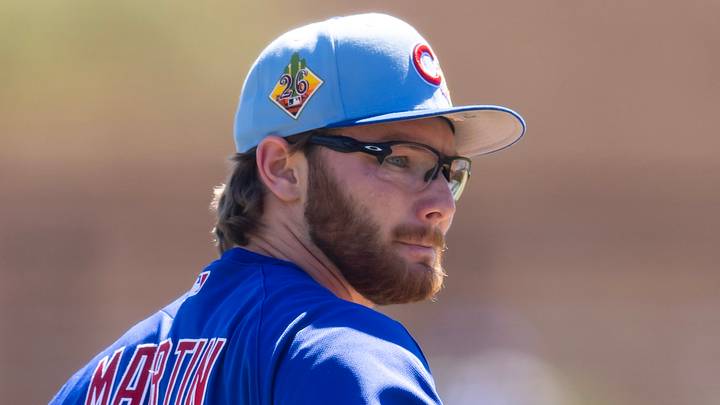 Mar 13, 2026; Phoenix, Arizona, USA; Chicago Cubs pitcher Riley Martin against the Chicago White Sox during a spring training game at Camelback Ranch-Glendale. Mandatory Credit: Mark J. Rebilas-Imagn Images Mar 13, 2026; Phoenix, Arizona, USA; Chicago Cubs pitcher Riley Martin against the Chicago White Sox during a spring training game at Camelback Ranch-Glendale. Mandatory Credit: Mark J. Rebilas-Imagn Images