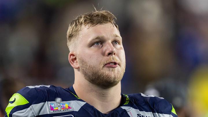 Seattle Seahawks defensive tackle Rylie Mills during Super Bowl LX