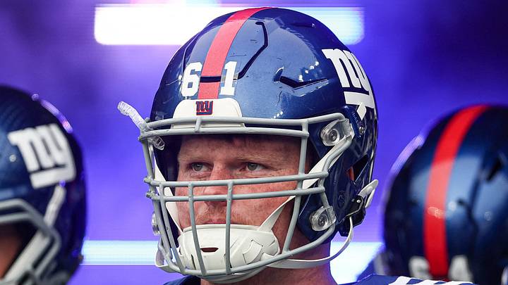 New York Giants center John Michael Schmitz Jr. New York Giants center John Michael Schmitz Jr.