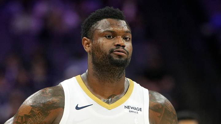 Apr 3, 2026; Sacramento, California, USA; New Orleans Pelicans forward Zion Williamson (1) during the fourth quarter against the Sacramento Kings at Golden 1 Center. Mandatory Credit: Darren Yamashita-Imagn Images Apr 3, 2026; Sacramento, California, USA; New Orleans Pelicans forward Zion Williamson (1) during the fourth quarter against the Sacramento Kings at Golden 1 Center. Mandatory Credit: Darren Yamashita-Imagn Images