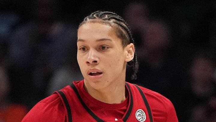 Mar 12, 2026; Charlotte, NC, USA; NC State Wolfpack guard Matt Able (3) brings the ball up the court in the first half at Spectrum Center. Mandatory Credit: Bob Donnan-Imagn Images Mar 12, 2026; Charlotte, NC, USA; NC State Wolfpack guard Matt Able (3) brings the ball up the court in the first half at Spectrum Center. Mandatory Credit: Bob Donnan-Imagn Images