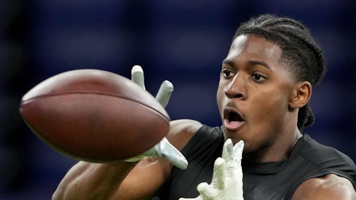 Notre Dame running back Jadarian Price during the NFL Scouting Combine.