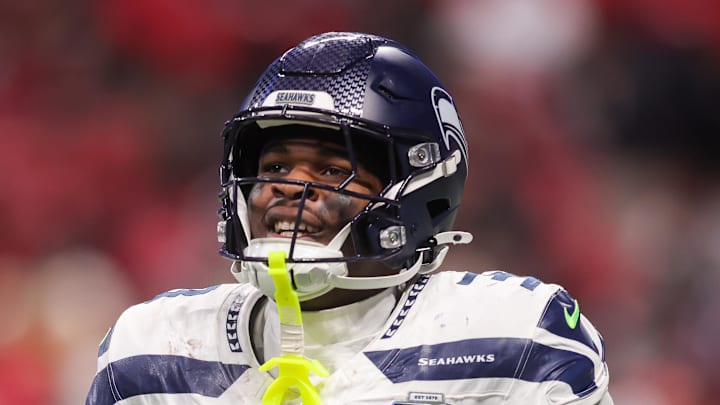 Seattle Seahawks' Nick Emmanwori celebrates