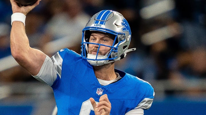 Detroit Lions quarterback Kyle Allen (8).