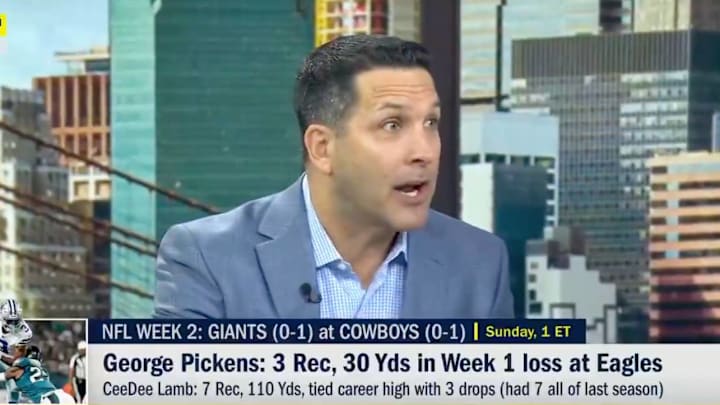 ESPN's Adam Schefter poked fun at his colleague Ryan Clark over Clark's "non-player" comments about Peter Schrager. ESPN's Adam Schefter poked fun at his colleague Ryan Clark over Clark's "non-player" comments about Peter Schrager.