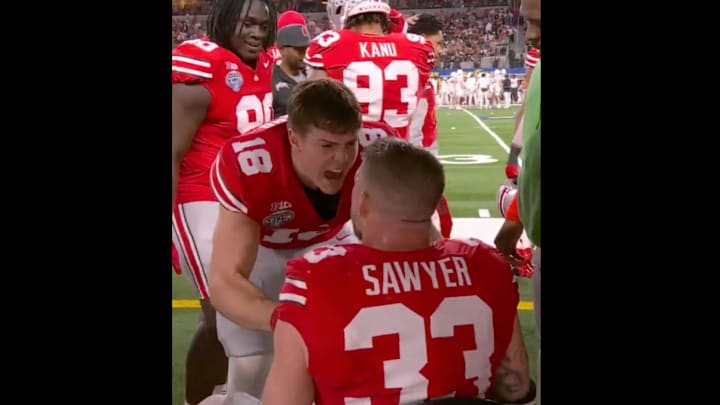 OSU's Will Howard and Jack Sawyer on Jan. 10, 2025.