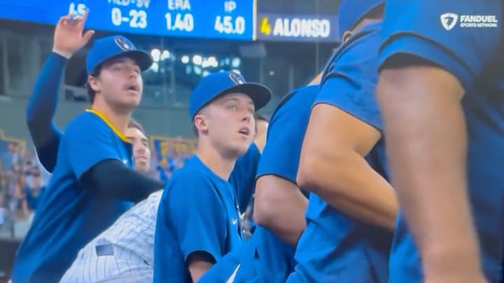 The Brewers dugout was pumped. The Brewers dugout was pumped.