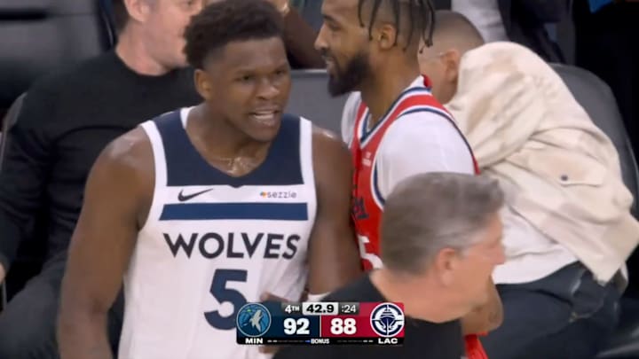 Edwards was super fired up after hitting a clutch three vs. the Clippers.