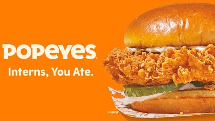 Popeyes National Intern Day free sandwich deal