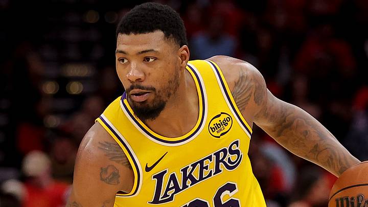 May 1, 2026; Houston, Texas, USA; Los Angeles Lakers guard Marcus Smart (36) handles the ball against the Houston Rockets during the fourth quarter of game six of the first round of the 2026 NBA Playoffs at Toyota Center. Mandatory Credit: Erik Williams-Imagn Images May 1, 2026; Houston, Texas, USA; Los Angeles Lakers guard Marcus Smart (36) handles the ball against the Houston Rockets during the fourth quarter of game six of the first round of the 2026 NBA Playoffs at Toyota Center. Mandatory Credit: Erik Williams-Imagn Images