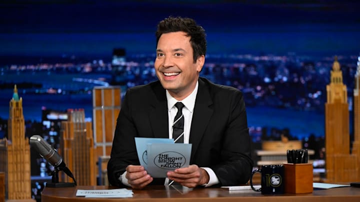 THE TONIGHT SHOW STARRING JIMMY FALLON -- Episode 2190 -- Pictured: Host Jimmy Fallon during Hashtags on Wednesday, September 24, 2025 