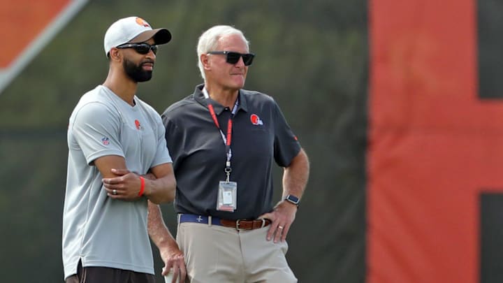 Browns GM Andrew Berry and owner Jimmy Haslam are leading the team's coaching search.