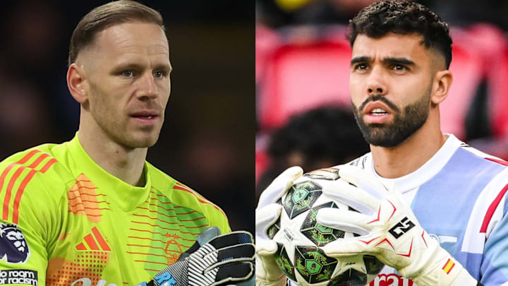 Matz Sels (left) looks to unseat David Raya (right) for the Premier League Golden Glove.