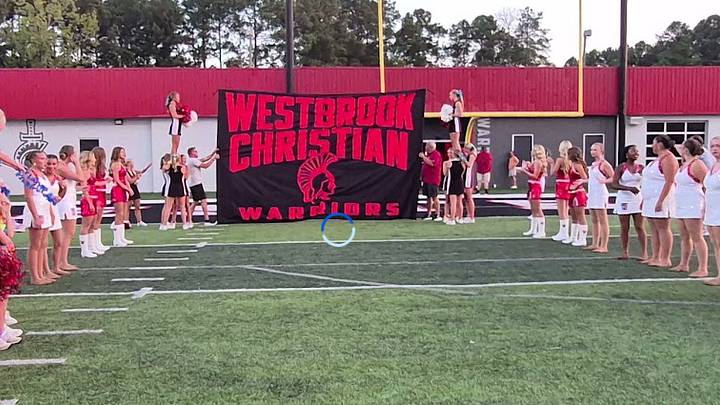 Westbrook Christian students form a spirit line just before kickoff vs Mars Hill Bible School on Sept 5 2026 at Jack Osborne Field in Rainbow City, AL. Westbrook Christian students form a spirit line just before kickoff vs Mars Hill Bible School on Sept 5 2026 at Jack Osborne Field in Rainbow City, AL.