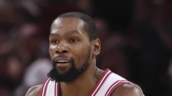 Houston Rockets forward Kevin Durant (7) reacts after scoring a basket during the third quarter against the Milwaukee Bucks at Toyota Center on Apr 1, 2026. Houston Rockets forward Kevin Durant (7) reacts after scoring a basket during the third quarter against the Milwaukee Bucks at Toyota Center on Apr 1, 2026.