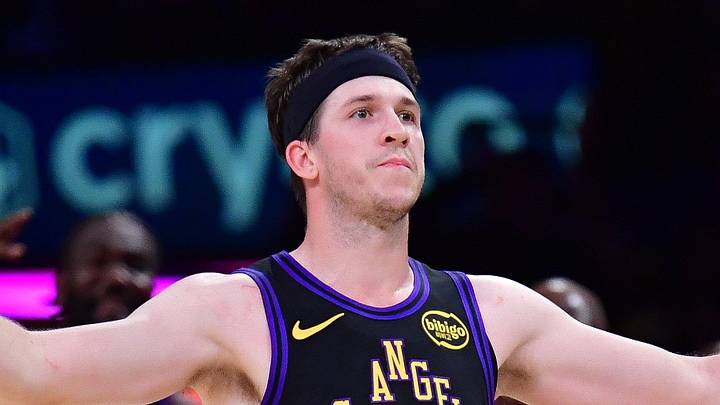 Mar 10, 2026; Los Angeles, California, USA; Los Angeles Lakers guard Austin Reaves (15) reacts after scoring the three point basket and draws the foul against the Minnesota Timberwolves during the second half at Crypto.com Arena. Mandatory Credit: Gary A. Vasquez-Imagn Images Mar 10, 2026; Los Angeles, California, USA; Los Angeles Lakers guard Austin Reaves (15) reacts after scoring the three point basket and draws the foul against the Minnesota Timberwolves during the second half at Crypto.com Arena. Mandatory Credit: Gary A. Vasquez-Imagn Images
