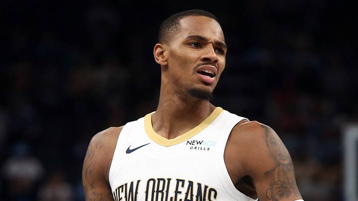 Nov 29, 2024; Memphis, Tennessee, USA; New Orleans Pelicans guard Dejounte Murray (5) reacts during the second quarter against the Memphis Grizzlies at FedExForum. Mandatory Credit: Petre Thomas-Imagn Images