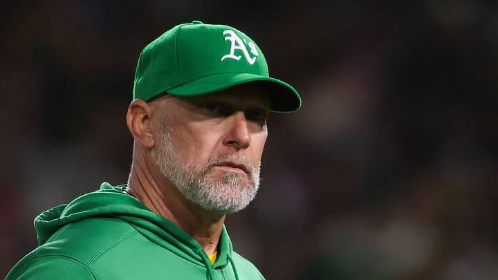 May 1, 2026; West Sacramento, California, USA; Athletics manager Mark Kotsay (7) walks back to the dugout after making a pitching change during the sixth inning against the Cleveland Guardians at Sutter Health Park. Mandatory Credit: Scott Marshall-Imagn Images