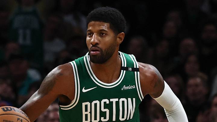 Oct 23, 2026; Boston, Massachusetts, USA; Boston Celtics forward Paul George (13) brings the ball up the court during the second half against the New York Knicks at TD Garden. Mandatory Credit: Winslow Townson-Imagn Images Oct 23, 2026; Boston, Massachusetts, USA; Boston Celtics forward Paul George (13) brings the ball up the court during the second half against the New York Knicks at TD Garden. Mandatory Credit: Winslow Townson-Imagn Images