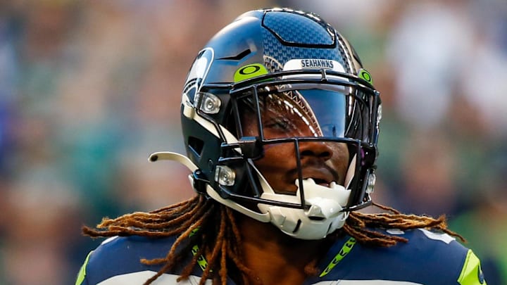 Seattle Seahawks cornerback Tre Flowers (21).