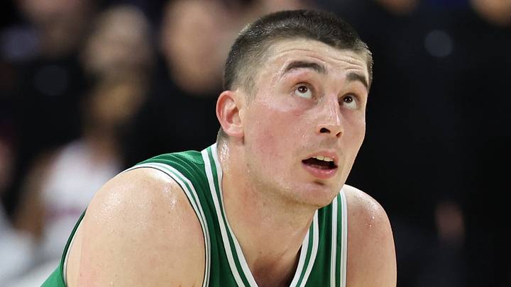 Apr 30, 2026; Philadelphia, Pennsylvania, USA; Boston Celtics guard Payton Pritchard (11) looks on during the fourth quarter against the Philadelphia 76ers at Xfinity Mobile Arena. Mandatory Credit: Bill Streicher-Imagn Images